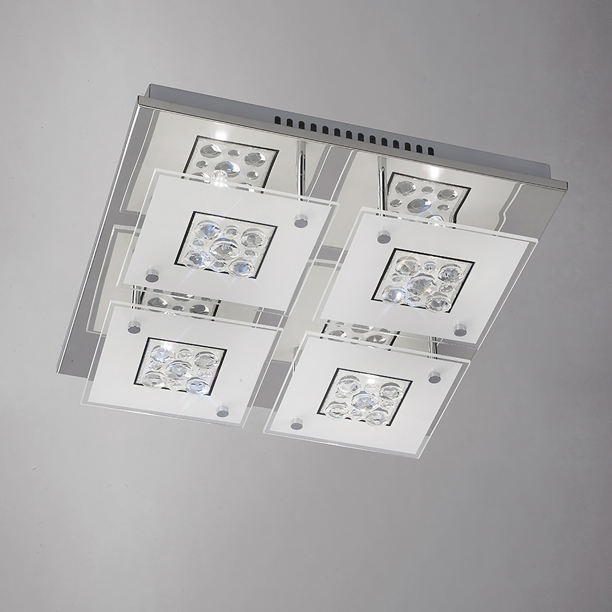 Cosmic Crystal Ceiling Lights Diyas Ringed & Square Crystal Fittings Cosmic Crystal Ceiling Lights Diyas Ringed & Square Crystal Fittings